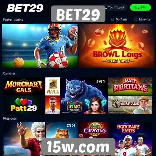 Variedade de jogos disponíveis na plataforma BET29